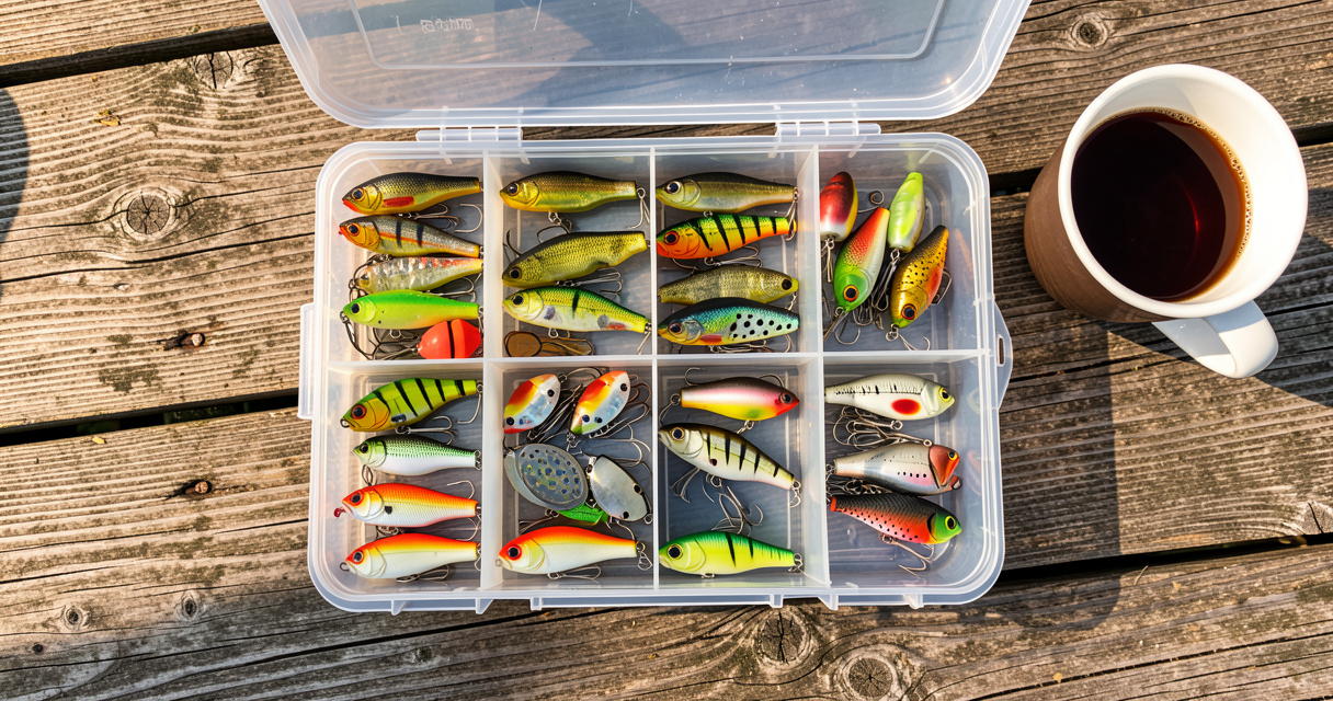 Boîte de leurres pour la pêche de la perche : shads, crankbaits et poppers